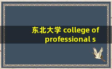 东北大学 college of professional studies